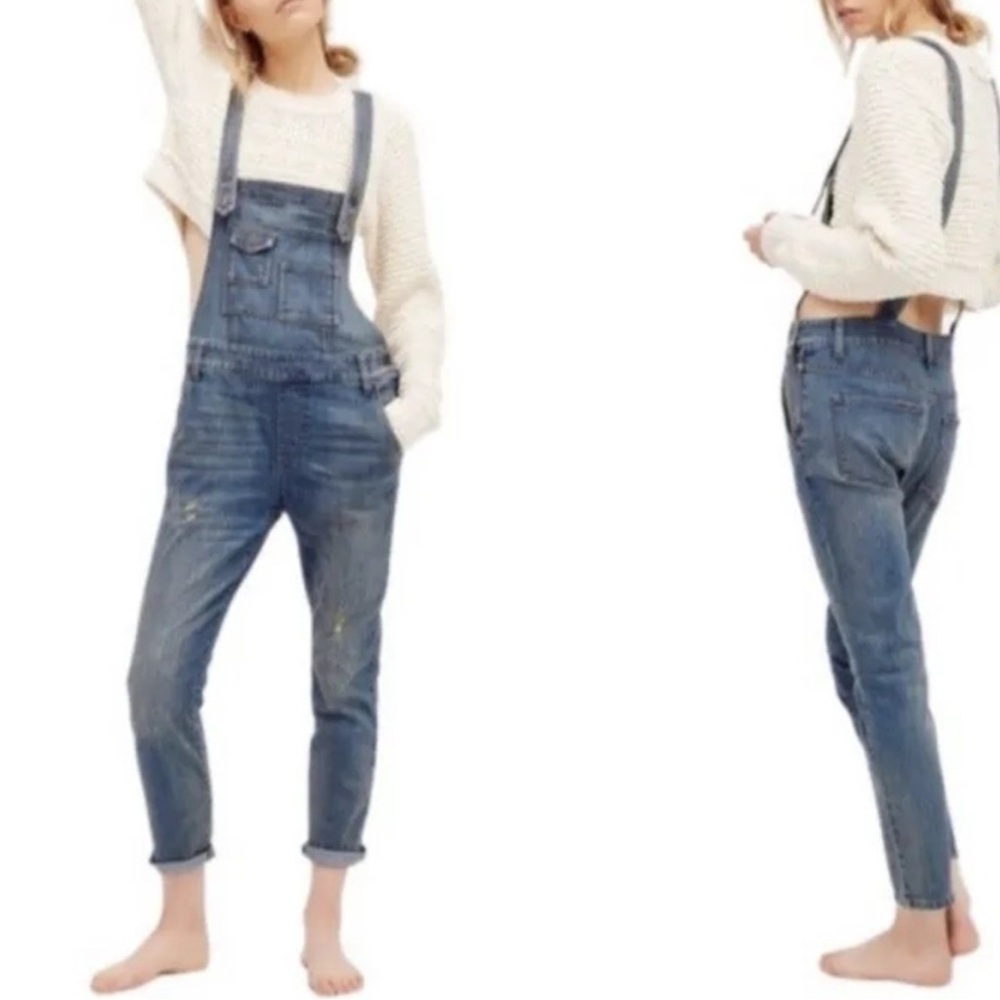Free People Denim Ankle overalls - Picture 2 of 2